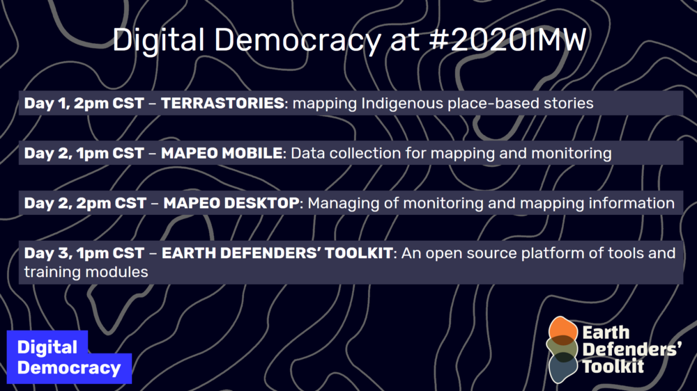 Dd’s technical sessions at #2020IMW